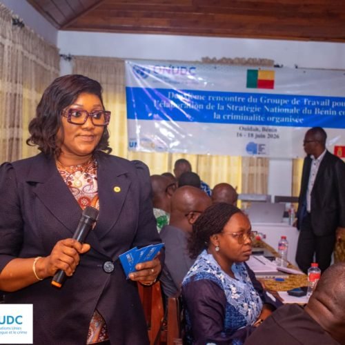 Deuxième rencontre du groupe de travail chargé de l’élaboration de la Stratégie nationale de lutte contre la criminalité transnationale organisée au Bénin.