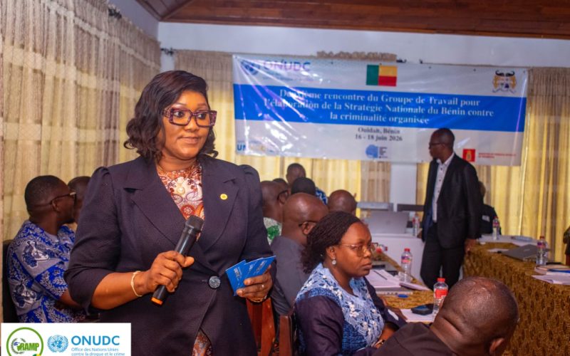Deuxième rencontre du groupe de travail chargé de l’élaboration de la Stratégie nationale de lutte contre la criminalité transnationale organisée au Bénin.